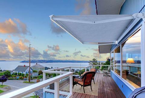 Relax under an awning
